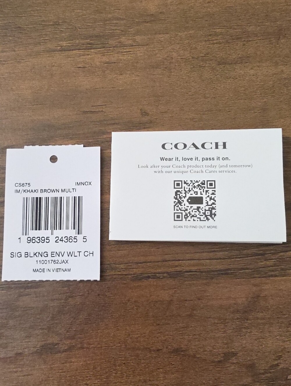 Brand New Coach Envelope Wallet Purse - Picture 7 of 15
